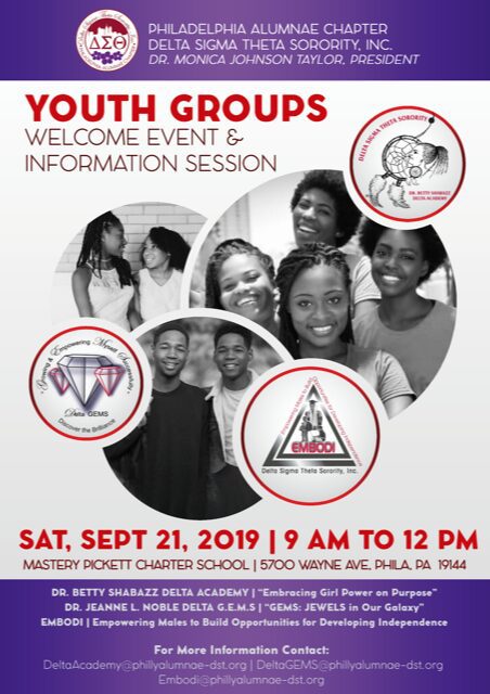Youth group welcome event and information session on September 21, 2019.