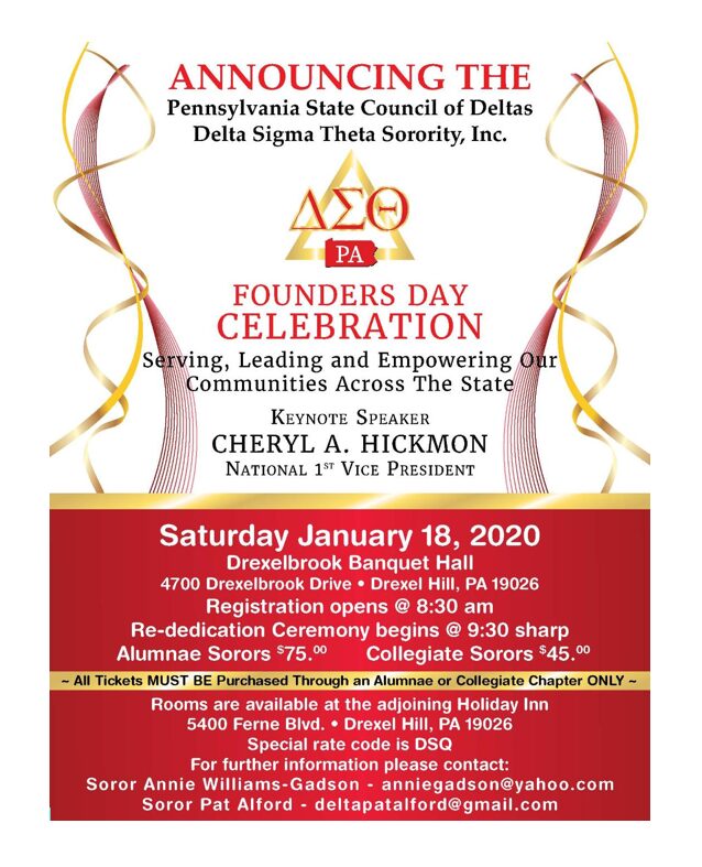Founders Day Celebration for Delta Sigma Theta Sorority in Harrisburg, PA.
