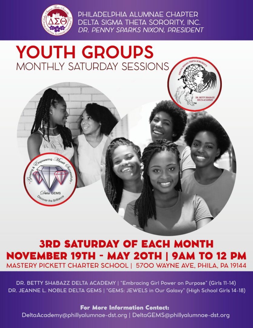Youth groups meet monthly on Saturdays for sessions from 9 AM to 12 PM.