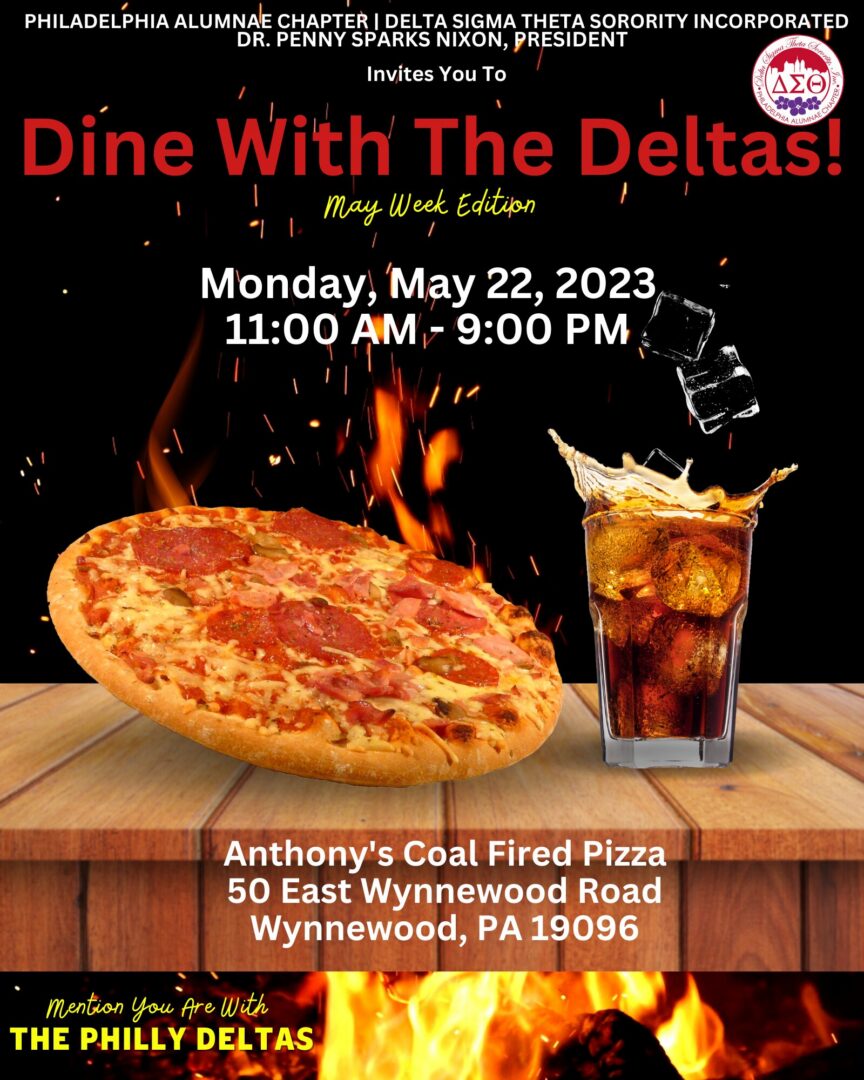 Pizza and soda offer at Anthony's Coal Fired Pizza on May 22, 2023.