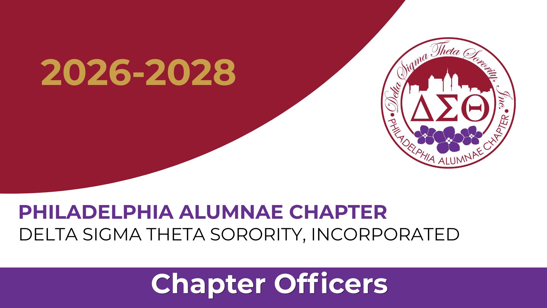 Philadelphia Alumnae Chapter 2026-2028 banner