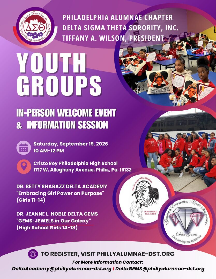 Youth groups welcome event information flyer.