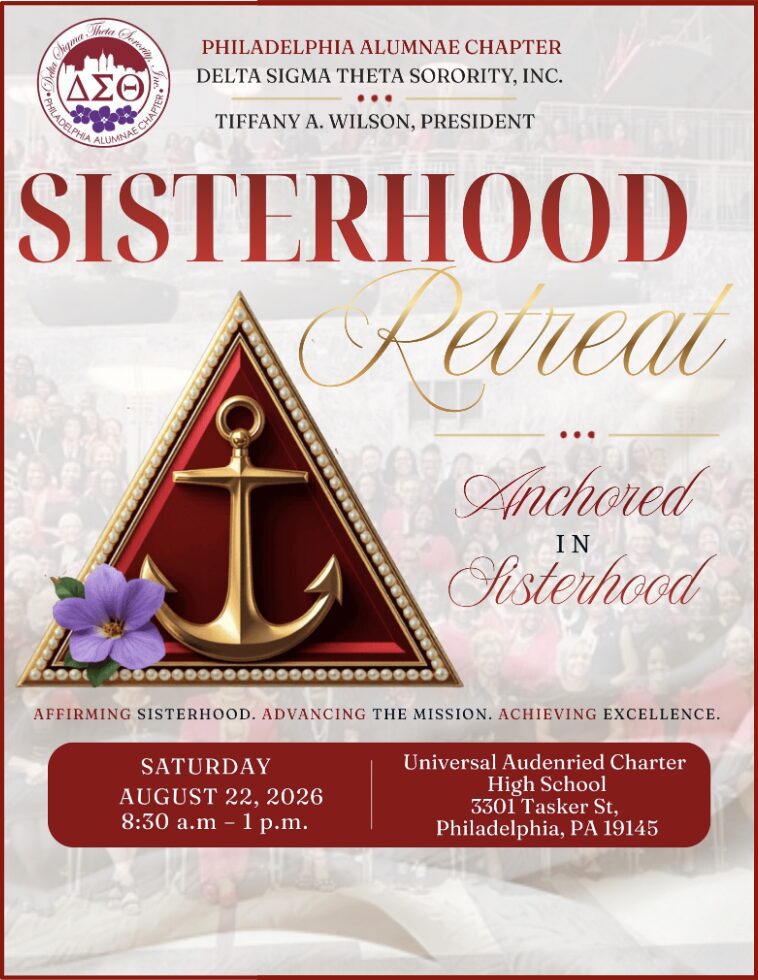 Sisterhood retreat announcement with event details.