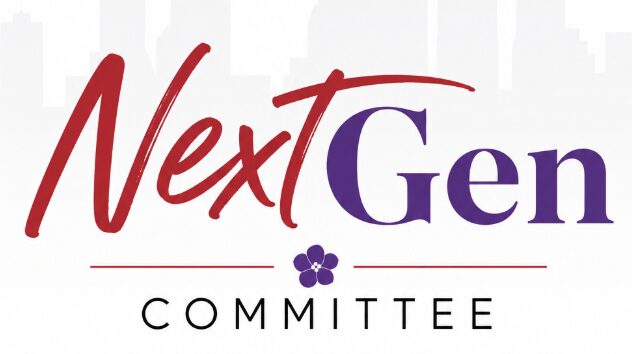 NextGen Committee logo with floral design.