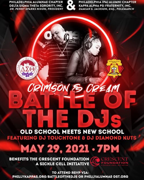 Poster for Battle of the DJs event at Old School Meets New School on May 29, 2021.